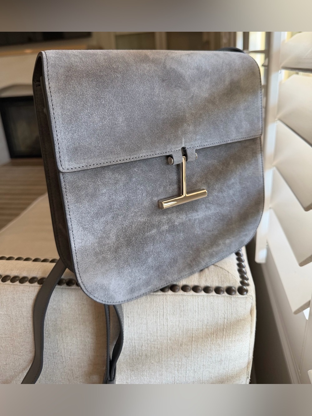TOM FORD Tara Medium Crossbody Bag in Suede